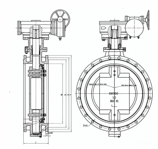 Затвор дисковый с двойным эксцентриситетом